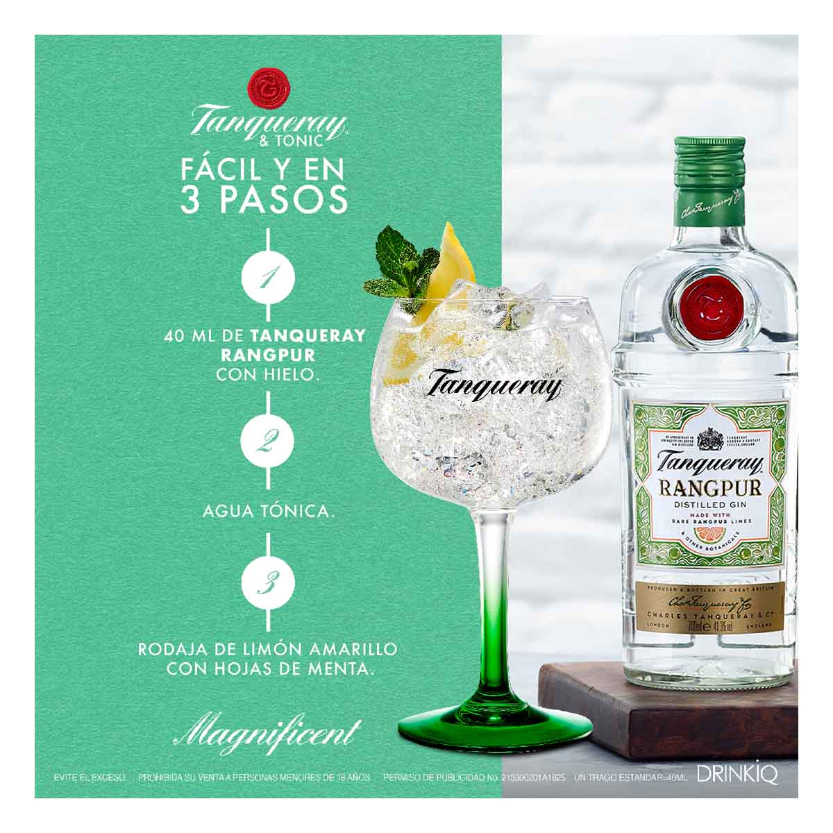 Ginebra Tanqueray Rangpur Lime Citrica 750 ml