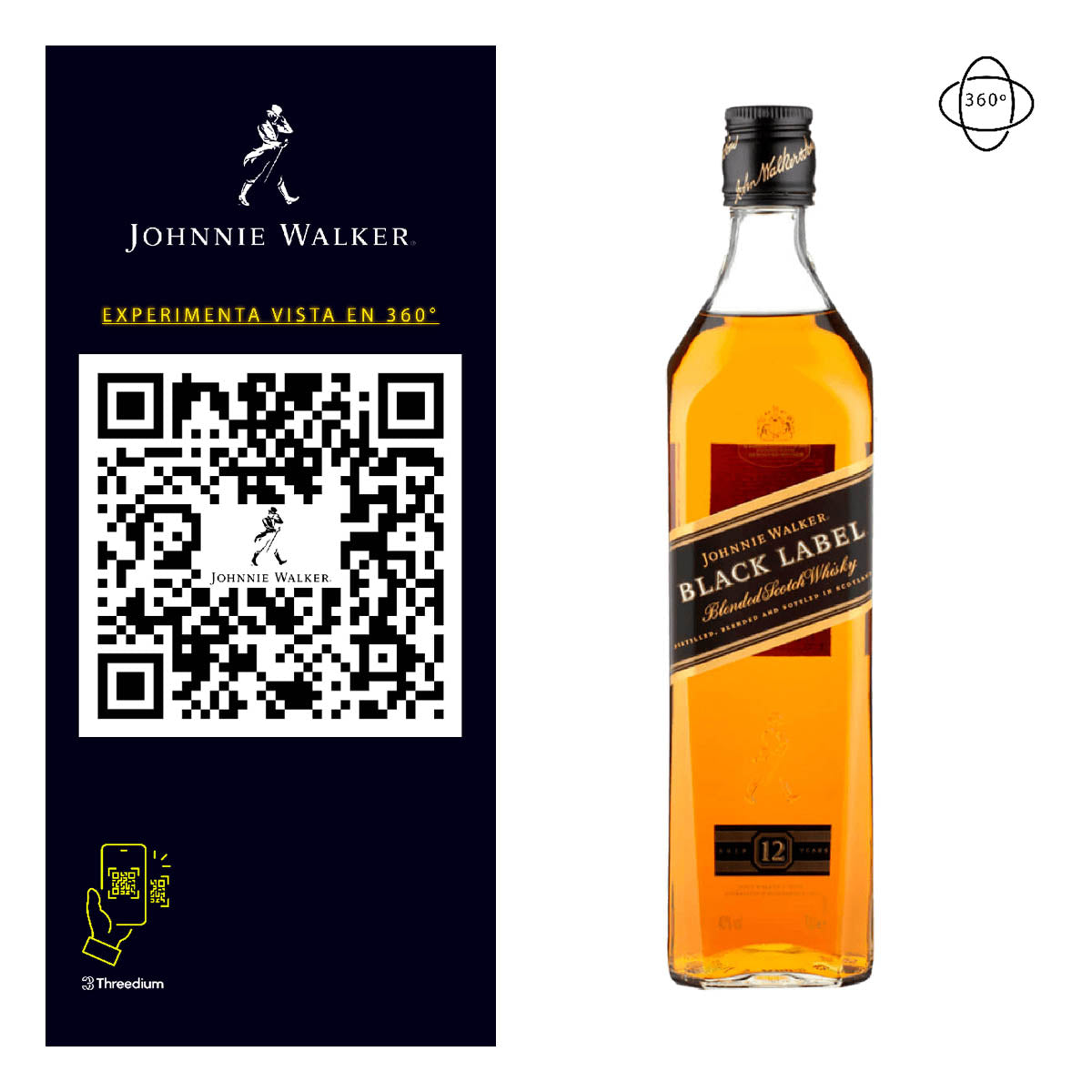 Whisky Johnnie Walker Black Label Blended Scotch 750 ml