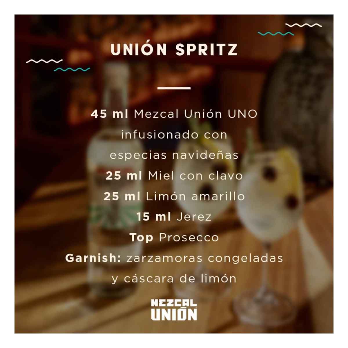 Mezcal Unión Uno Joven Espadín y Cirial 700  ml