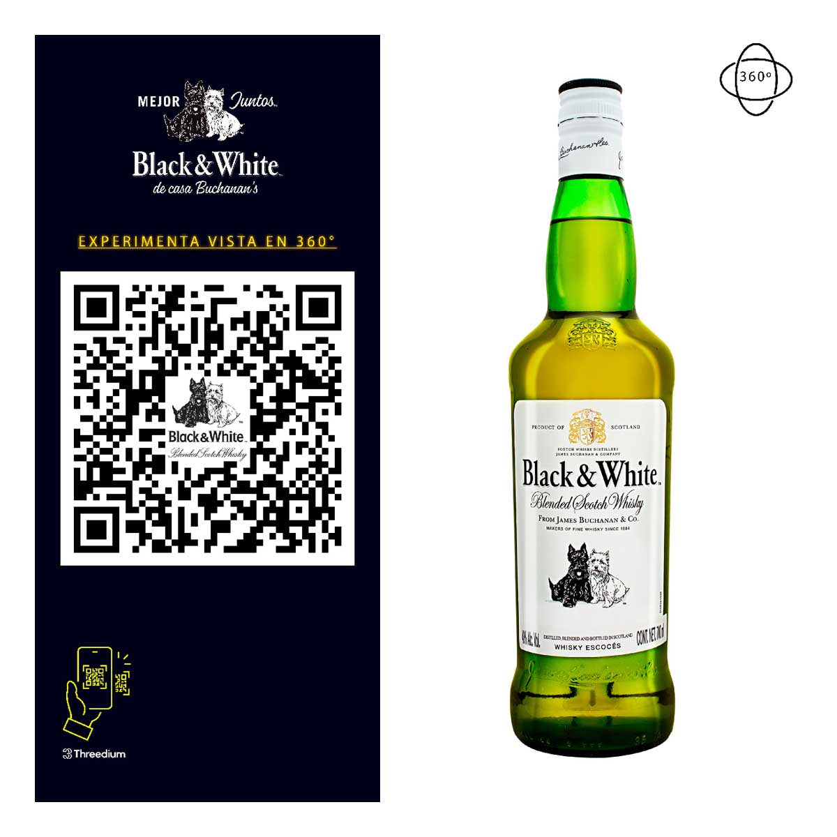 Whisky Black & White Original Blended Scotch 700 ml