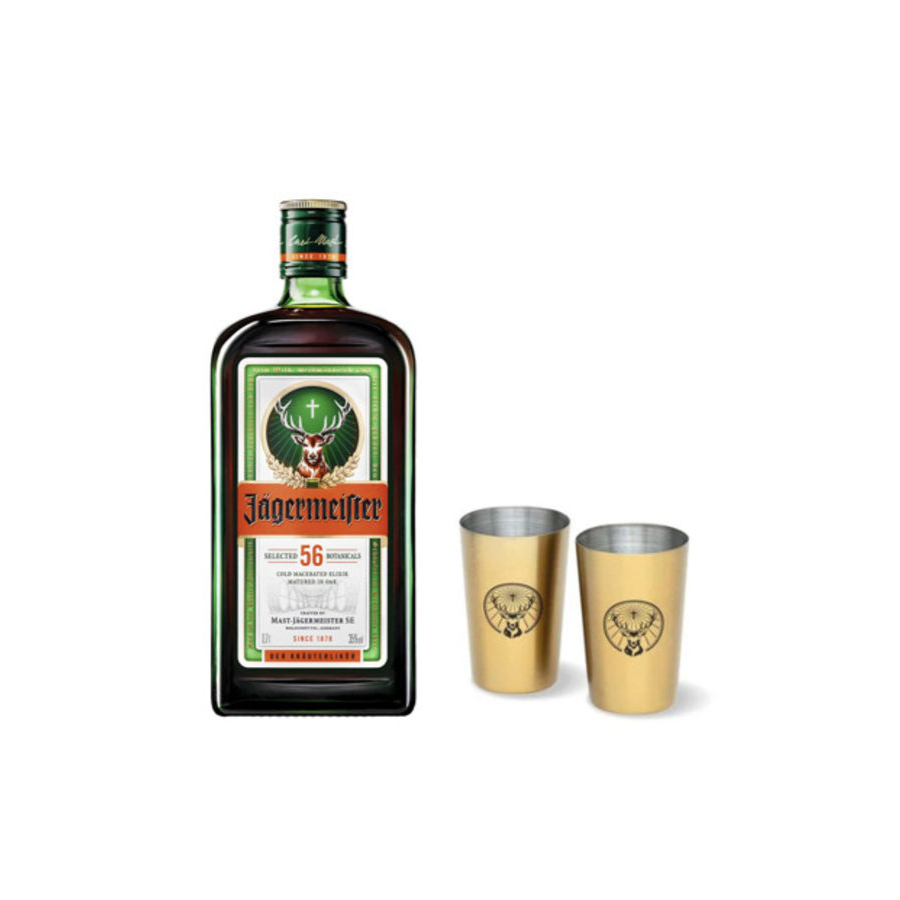 Paquete Licor de Hierbas Jagermeister 700ml + vasos